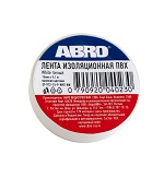 Изолента ПВХ белая 15 мм X 9,1 м ABRO