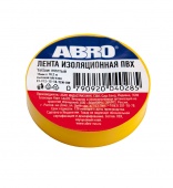 Изолента ПВХ жёлтая 15 мм X 18,2 м ABRO