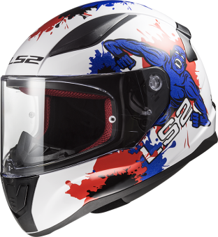 Шлем LS2 FF353 RAPID KID MONSTER (M, White Blue)