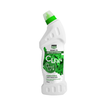 Гель моющий для туалета и ванной CLEAN Abro Home активная формула (750 мл)