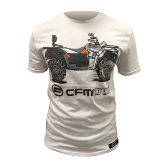 Футболка с принтом CFMOTO белая (M)