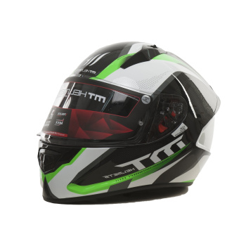 Шлем MT STINGER SPIKE (XL Gloss Metallic Black White Fluo Green) 