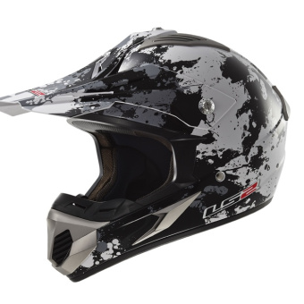 Шлем LS2 MX433 BLAST (XXL, White Black Titanium)