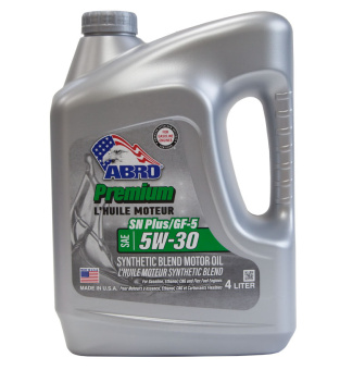Масло моторное Premium Synthetic Blend (полусинтетика) SAE 5W30 4 л ABRO*